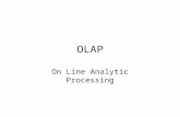 OLAP On Line Analytic Processing. OLTP On Line Transaction Processing –support for ‘real-time’ processing of orders, bookings, sales –typically access.