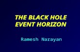 THE BLACK HOLE EVENT HORIZON Ramesh Narayan. The Black Hole A remarkable prediction of the General Theory of Relativity Matter is crushed to a SINGULARITY.