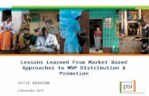Lessons Learned From Market Based Approaches to MNP Distribution & Promotion IETJE REERINK 2 November 2015.