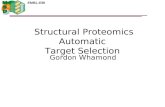 EMBL-EBI Structural Proteomics Automatic Target Selection Gordon Whamond.