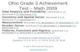 Ohio Grade 3 Achievement Test – Math 2009 Data Analysis and Probability : Benchmark C 14;14 Benchmark D 18; Benchmark F 291829 Geometry and Spatial Sense: