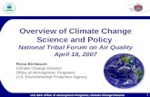 1 U.S. Environmental Protection Agency – Climate Change Division 1 U.S. EPA Office of Atmospheric Programs, Climate Change Division Overview of Climate.