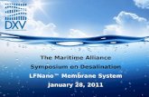 The Maritime Alliance Symposium on Desalination LFNano™ Membrane System January 28, 2011.