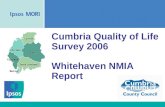 Cumbria Quality of Life Survey 2006 Whitehaven NMIA Report.