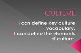Definition: culture is a system of beliefs, knowledge, institutions, customs/traditions, languages and skills shared by a group of people.  Through.