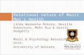 Linda Waimarie Nikora, Neville Robertson, Mohi Rua & Darrin Hodgetts Maori & Psychology Research Unit, University of Waikato Relational nature of Maori.