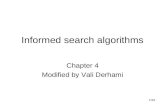1/34 Informed search algorithms Chapter 4 Modified by Vali Derhami.