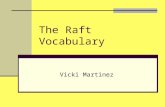 The Raft Vocabulary Vicki Martinez. Raft A flat boat made of logs fastened together. Mark Twain wrote a famous story about a boy who explores the Mississippi.