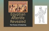 Egyptian Afterlife Revealed The Process of Embalming.