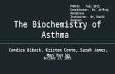 The Biochemistry of Asthma Candice Biback, Kristen Conte, Sarah James, Man Yen Ng October 27, 2015 PHM142 Fall 2015 Coordinator: Dr. Jeffrey Henderson.