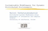 Customizable Middleware for Dynamic Distributed Environments Nalini Venkatasubramanian Distributed Systems Middleware Group Department of Information.