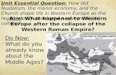 Aim: What happened to Western Europe after the collapse of the Western Roman Empire? Unit Essential Question: How did feudalism, the manor economy, and.