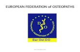 EUROPEAN FEDERATION of OSTEOPATHS EFO MONTREAL 2015.