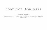 Conflict Analysis Joakim Kreutz Department of Peace and Conflict Research, Uppsala University.
