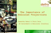 Samantha Baker & Chris Dore UK Government & Emissions Inventory The Importance of Emission Projections.