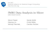 NA-MIC National Alliance for Medical Image Computing  fMRI Data Analysis in Slicer (short dataset tutorial) Steve Pieper Haiying Liu Wendy.