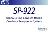 Digital 4-line Longest Range Cordless Telephone System.