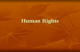 Human Rights. Overview Human beings have universal rights regardless of legal jurisdiction or other factors such as ethnicity, nationality, and sex Human.