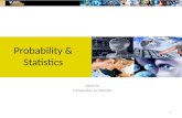 Week 01 Introduction to Statistics Probability & Statistics 1.