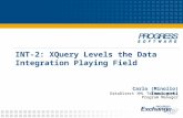 INT-2: XQuery Levels the Data Integration Playing Field Carlo (Minollo) Innocenti DataDirect XML Technologies, Program Manager.