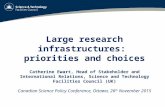Large research infrastructures: priorities and choices Catherine Ewart, Head of Stakeholder and International Relations, Science and Technology Facilities.