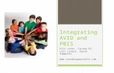 Integrating AVID and PBIS Erin Jones, Tacoma PS Lori Lynass, Sound Supports .