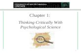 Chapter 1: Thinking Critically With Psychological Science 1.
