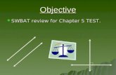 Objective  SWBAT review for Chapter 5 TEST.. Section 5.1 & 5.2 “Write Equations in Slope-Intercept Form” SLOPE-INTERCEPT FORM- a linear equation written.