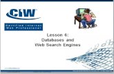 CIW Lesson 6MBSH Mr. Schmidt1.  Define databases and database components  Explain relational database concepts  Define Web search engines and explain.