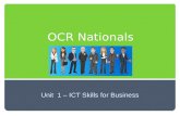 OCR Nationals Unit 1 – ICT Skills for Business. Using email in business What bad practice can you see in this email? Annotate your copy.