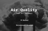03/01/2016 Air Quality M Barker Shirebrook Academy (OCR 21 st Century)