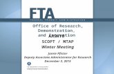 Office of Research, Demonstration, and Innovation AASHTO SCOPT / MTAP Winter Meeting Jamie Pfister Deputy Associate Administrator for Research December.