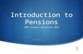 Introduction to Pensions CUPE Steward Convention 2015.