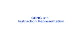 CENG 311 Instruction Representation. Review °Instructions: add, addi, sub, lw, sw beq, bne, j slt, slti, sltu, sltiu °C Decisions are made using conditional.