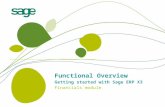 Functional Overview Getting started with Sage ERP X3 Financials module.