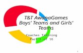 1 T&T AwanaGames Boys’ Teams and Girls’ Teams Coaches Training Part 1 of 16.