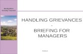Derbyshire County Council PUBLIC HANDLING GRIEVANCES - BRIEFING FOR MANAGERS.