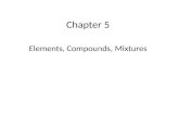 Chapter 5 Elements, Compounds, Mixtures. Section 1: Elements.