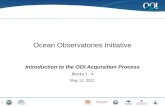Ocean Observatories Initiative Introduction to the OOI Acquisition Process Blocks 1 - 4 May 12, 2011 1.