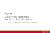 CS 521 Data Mining Techniques Instructor: Abdullah Mueen LECTURE 8: TIME SERIES AND GRAPH MINING.