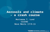 Aerosols and climate - a crash course Marianne T. Lund CICERO Nove Mesto 17/9-15.