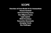 SCOPE Overview of Cross-Border M & A transactions Process involved Deal structuring issues Due Diligence issues Legal aspects FEMA Provisions Transaction.