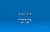 Unit 7B World History Mrs. Bell. French Revolution  French Society  All French people belonged to one of three estates or orders of society.
