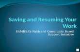 SAMHSA’s Faith and Community Based Support Initiative.