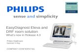 Philips Healthcare General X-Ray COMPANY CONFIDENTIAL EasyDiagnost Eleva and DRF room solution What’s new in Release 4.0.