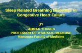 Sleep Related Breathing Disorders In Congestive Heart Failure BY AHMAD YOUNES PROFESSOR OF THORACIC MEDICINE Mansoura Faculty of Medicine.