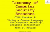 1 Copyright © 2014 M. E. Kabay. All rights reserved. Taxonomy of Computer Security Breaches CSH6 Chapter 8 “Using a Common Language for Computer Security.