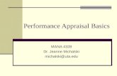 Performance Appraisal Basics MANA 4328 Dr. Jeanne Michalski michalski@uta.edu.