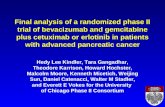 Final analysis of a randomized phase II trial of bevacizumab and gemcitabine plus cetuximab or erlotinib in patients with advanced pancreatic cancer Hedy.