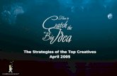 The Strategies of the Top Creatives April 2005. Until 2005 IdeaManagement interviewed 77 of the Top 100 Creatives Worldwide, analysed more than 200 Creative.